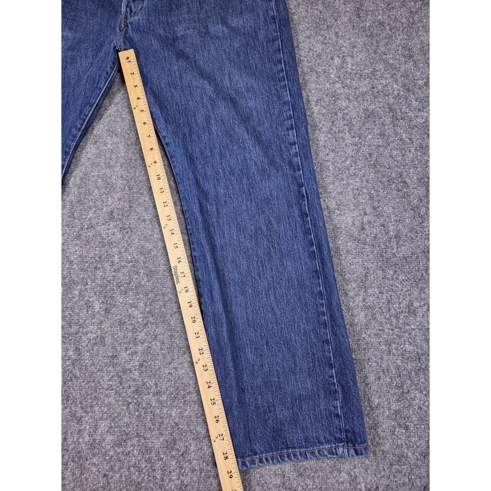 Levi's 501 Original Jeans Mens 42x30 Blue Straight Leg Button Fly Denim 121/10